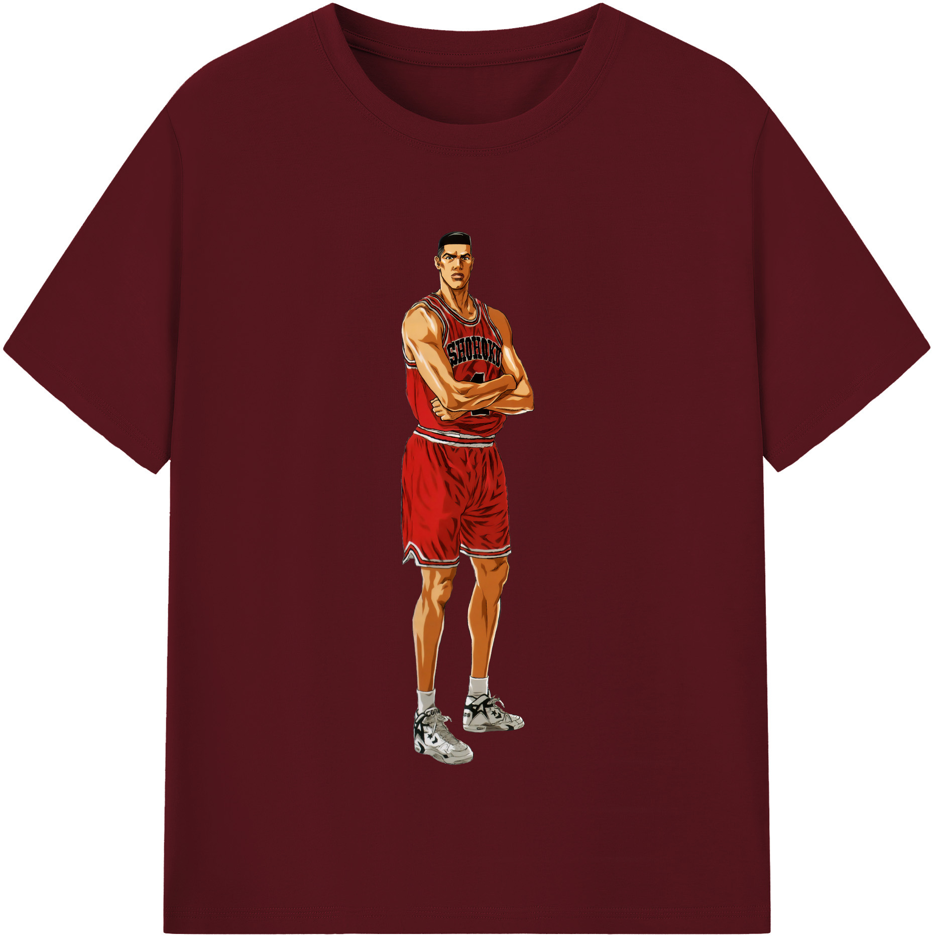 SLAM DUNK／スラムダンク 綿100％半袖Tシャツ（フロントプリント）